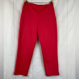 St. John Pink Red Hibiscus Crop Pants Size 2